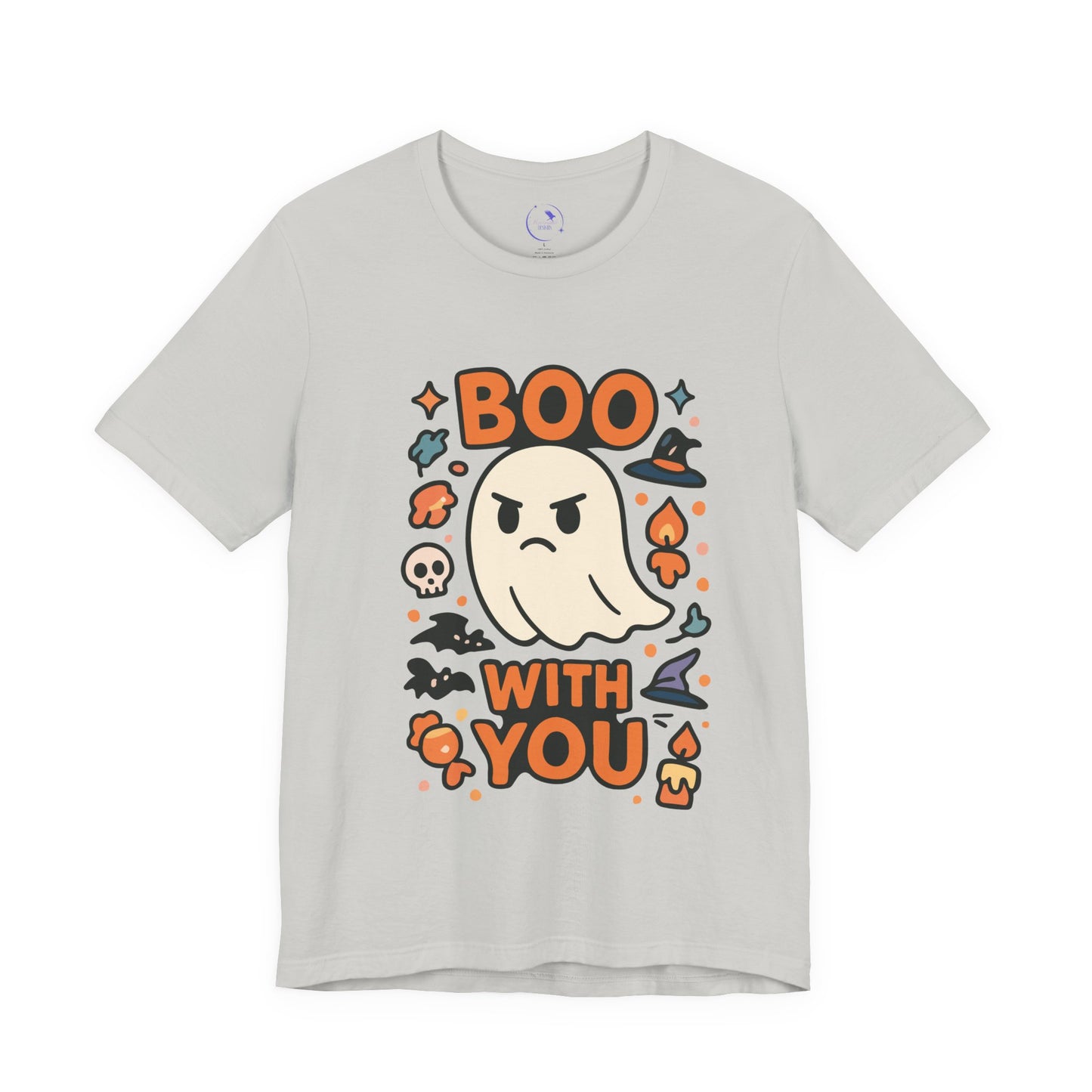 'Boo With You' Ghost Vibing Unisex T-Shirt - Funny Halloween Cute Apparel