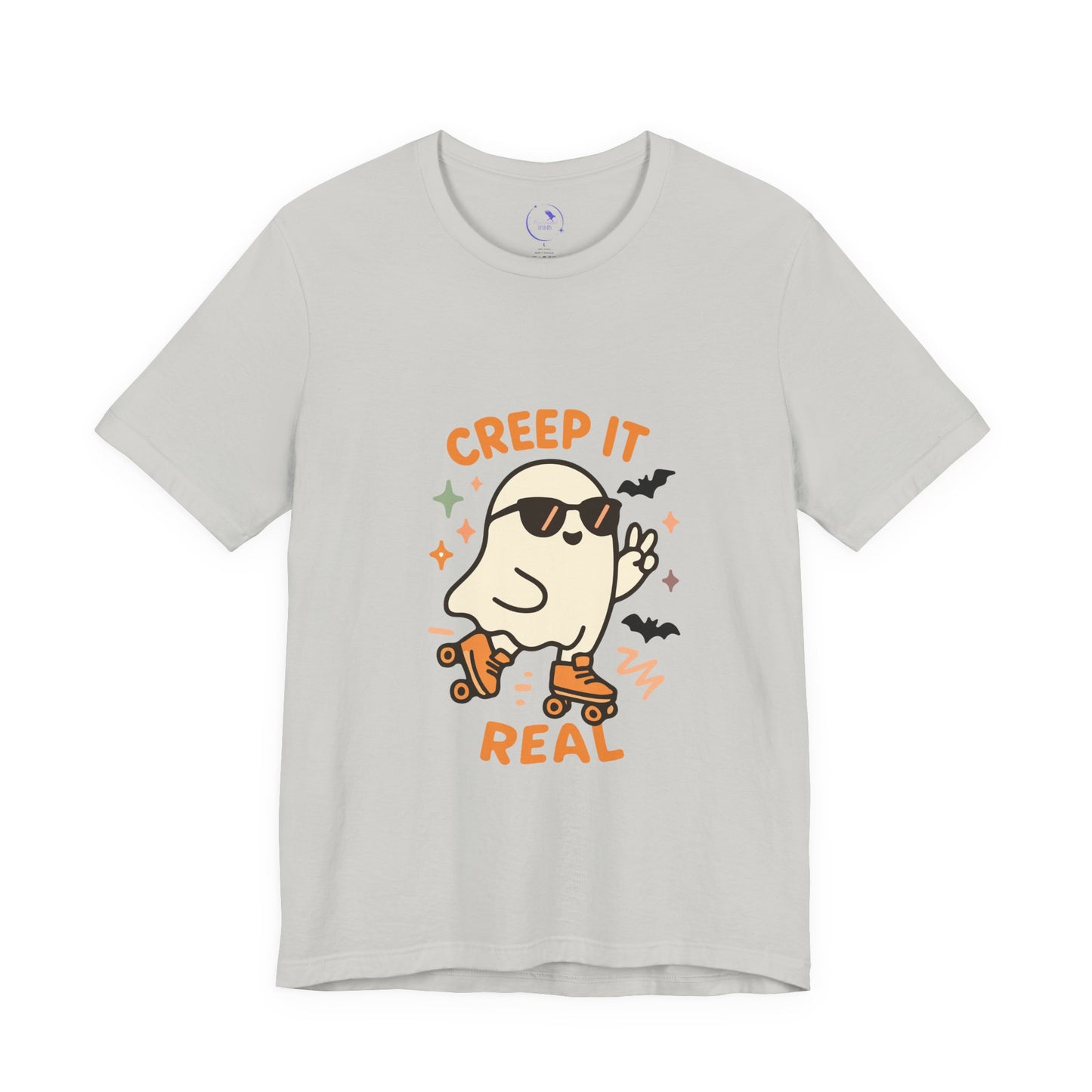 'Creep It Real' Ghost Vibing Unisex T-Shirt - Funny Halloween Cute Apparel