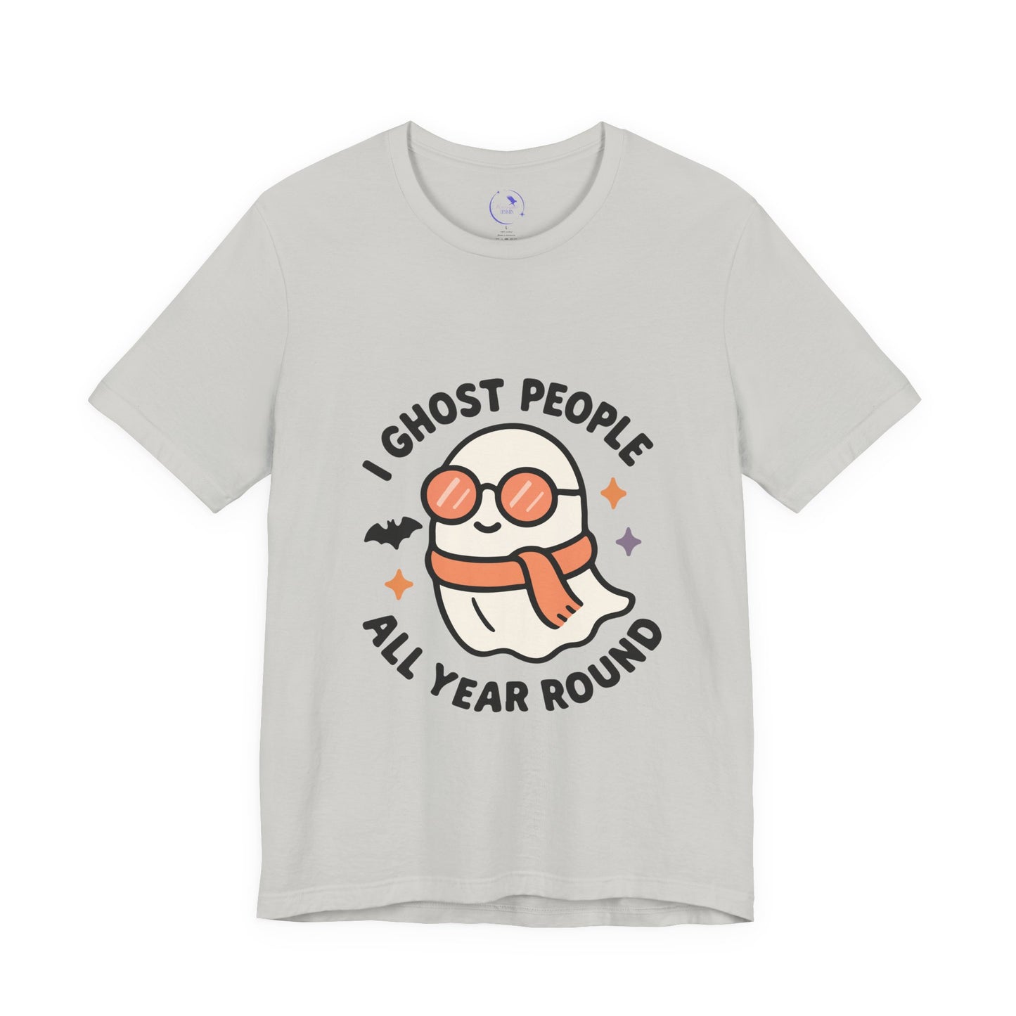 'I Ghost People' Ghost Vibing Unisex T-Shirt - Funny Halloween Cute Apparel