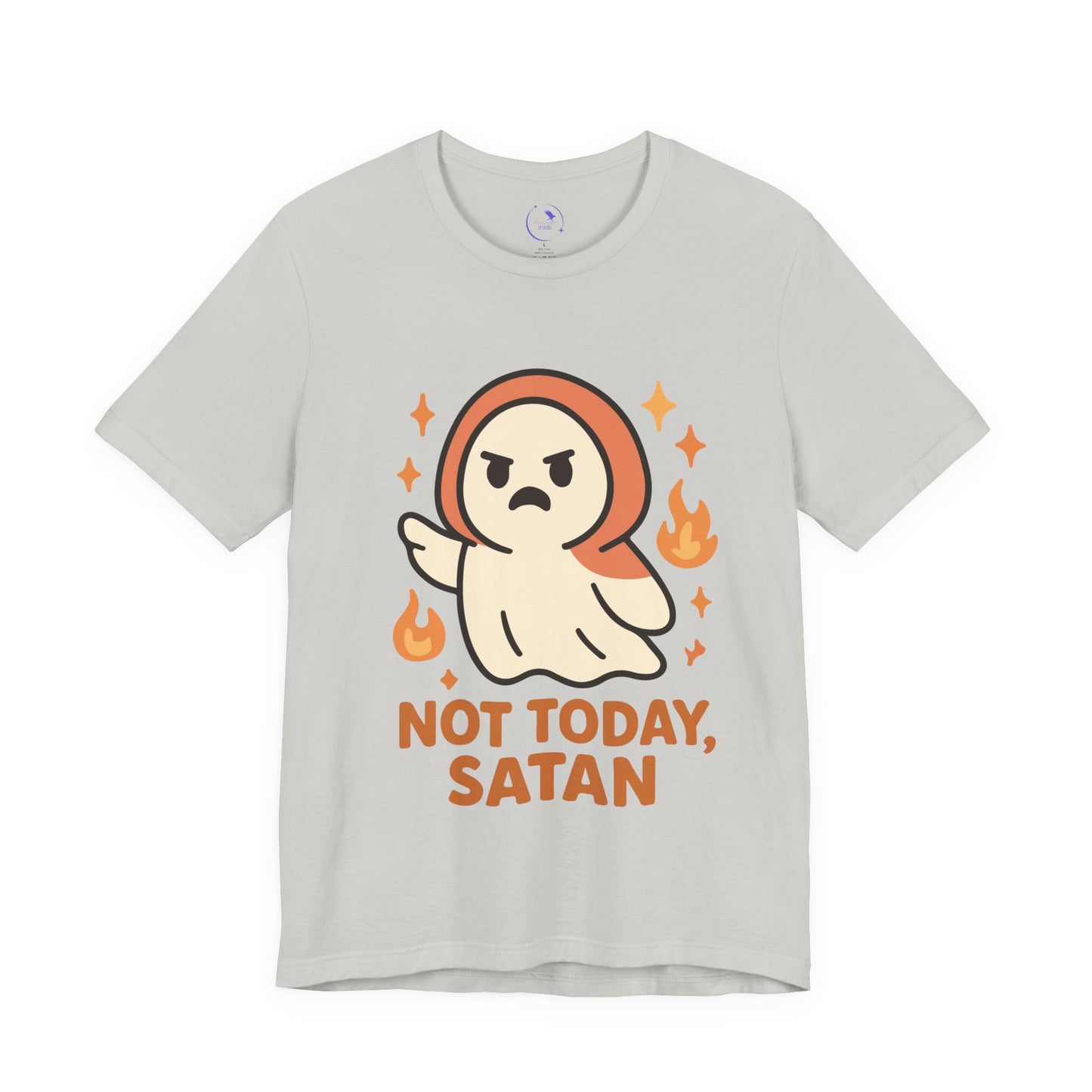 'Not Today Satan' Ghost Vibing Unisex T-Shirt - Funny Halloween Cute Apparel