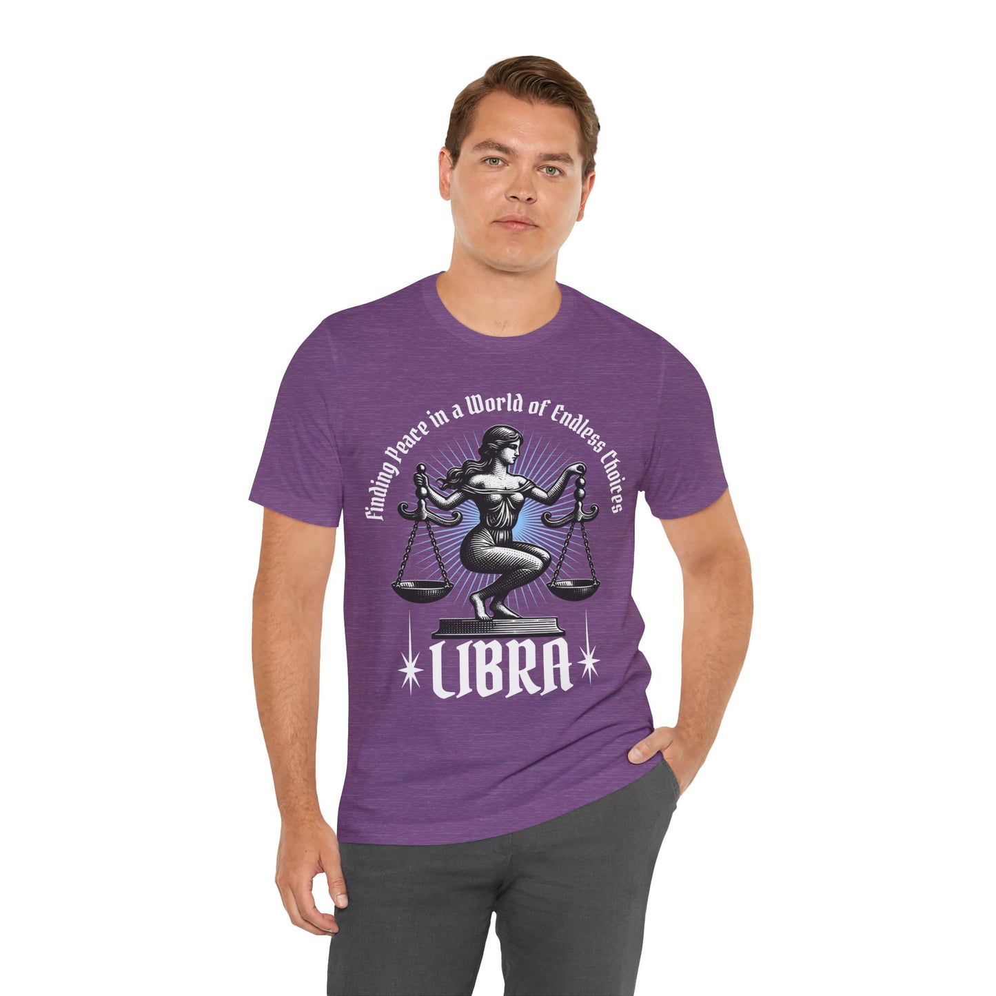 Libra Peace Unisex Short Sleeve Tee - Astrology Shirt and Zodiac Gift