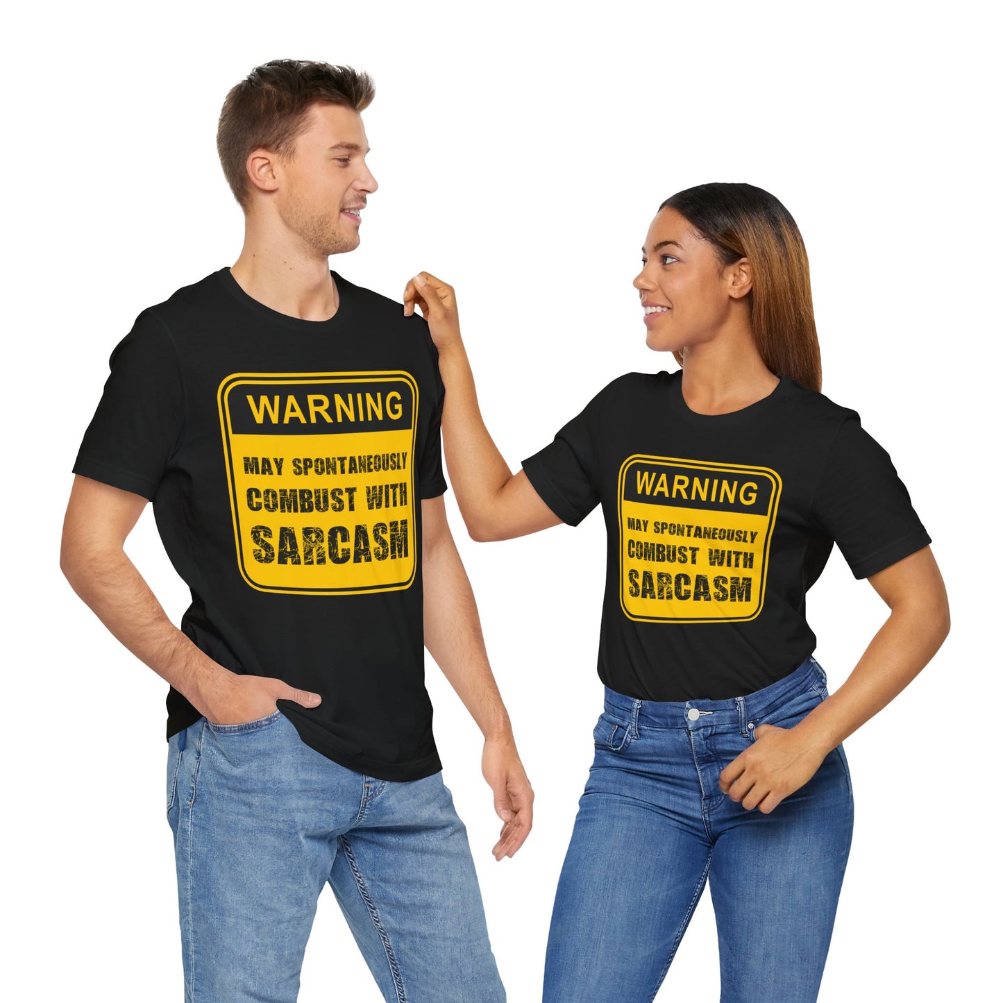 Funny Sarcasm Warning Tee - Unisex Jersey Short Sleeve Shirt