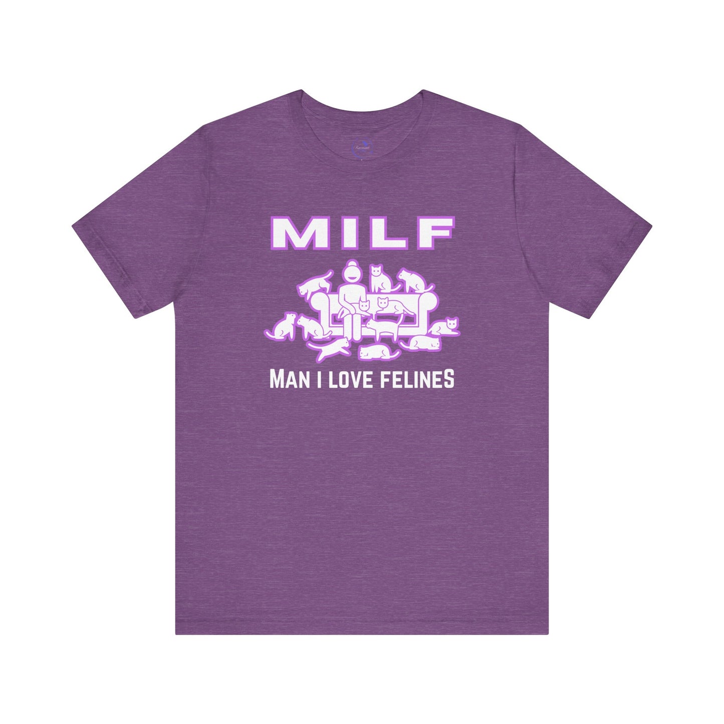 Cat Lover's MILF Tee - Unisex Jersey Short Sleeve T-Shirt, Funny Cat Shirt, Gift for Cat Moms, Pet Lover Apparel, Cute Animal Design