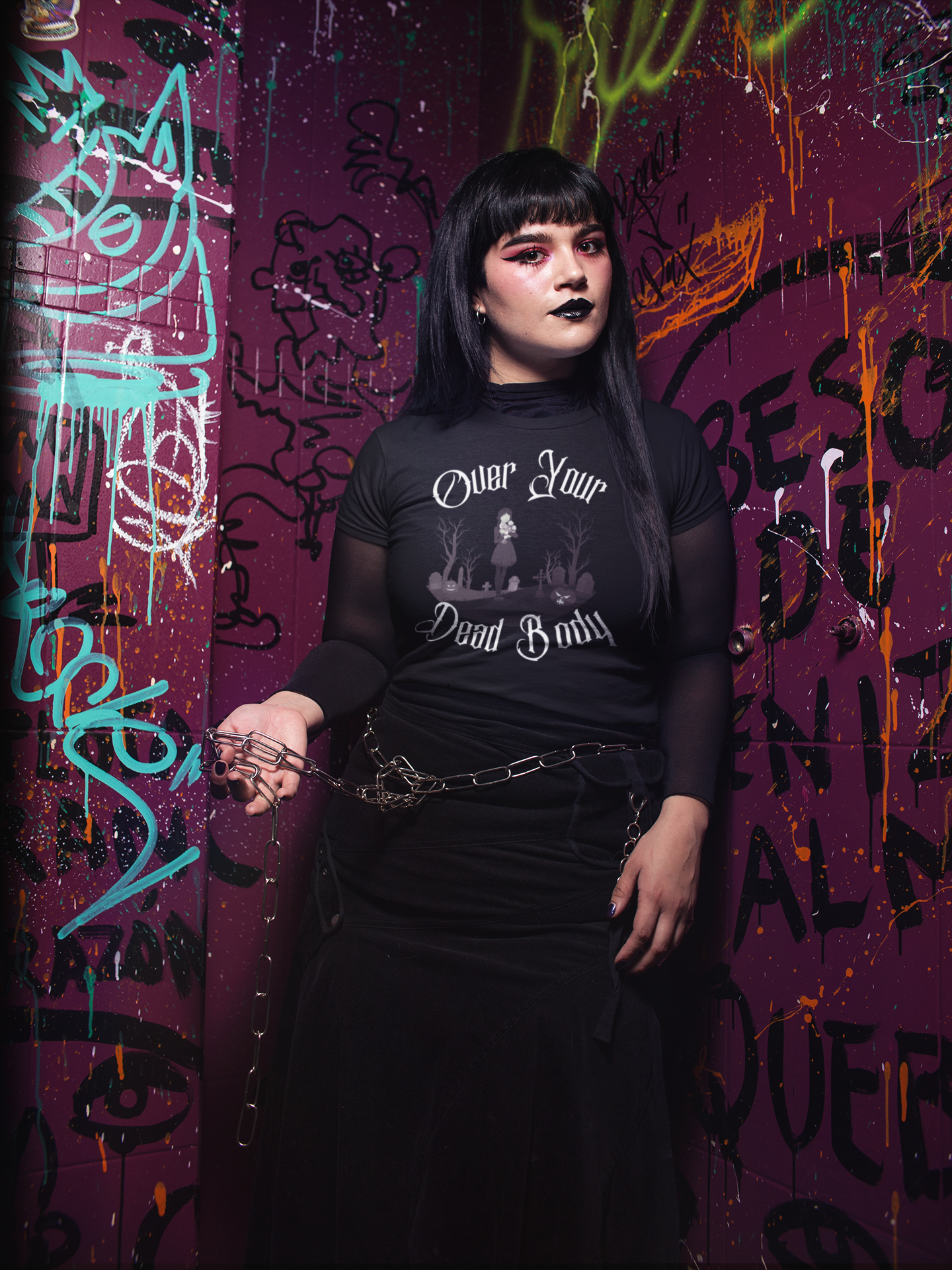 'Over Your Dead Body' Wednesday - Unisex Jersey T-Shirt | Ravensmile Designs