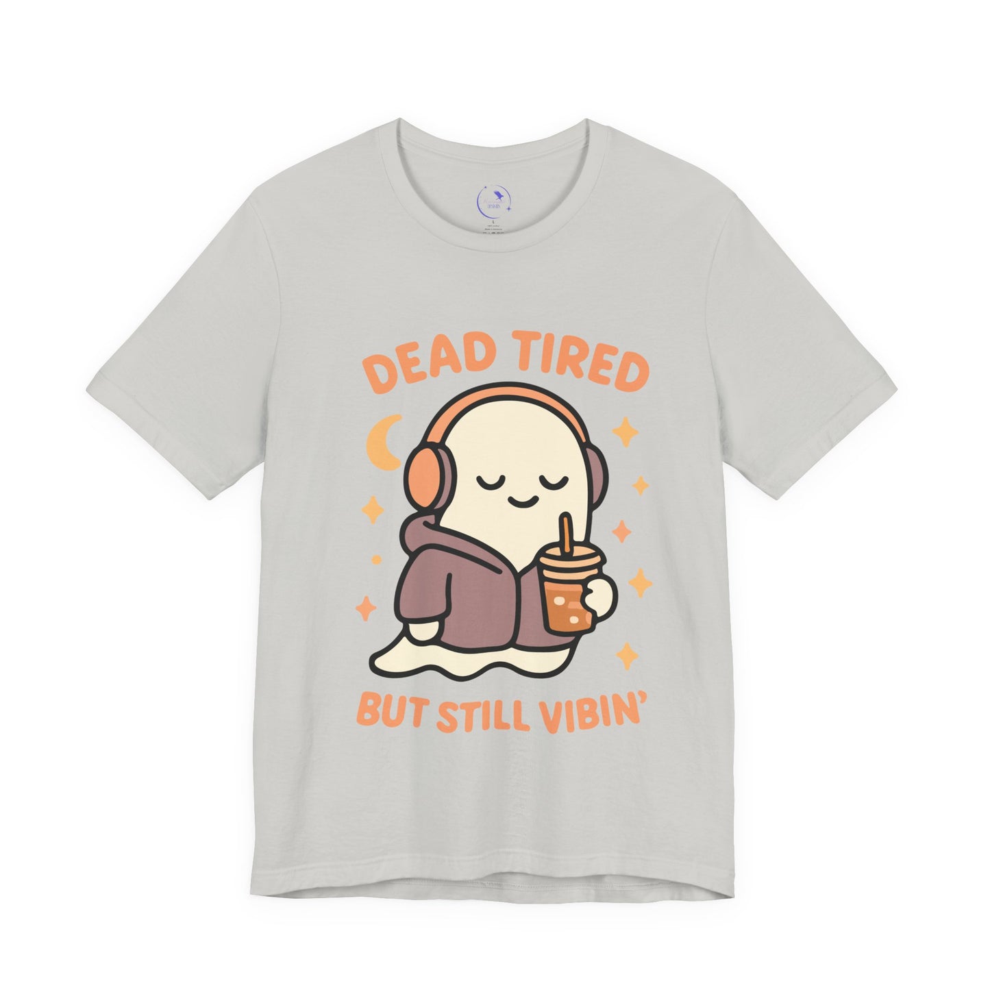 'Dead Tired' Ghost Vibing Unisex T-Shirt - Funny Halloween Cute Apparel