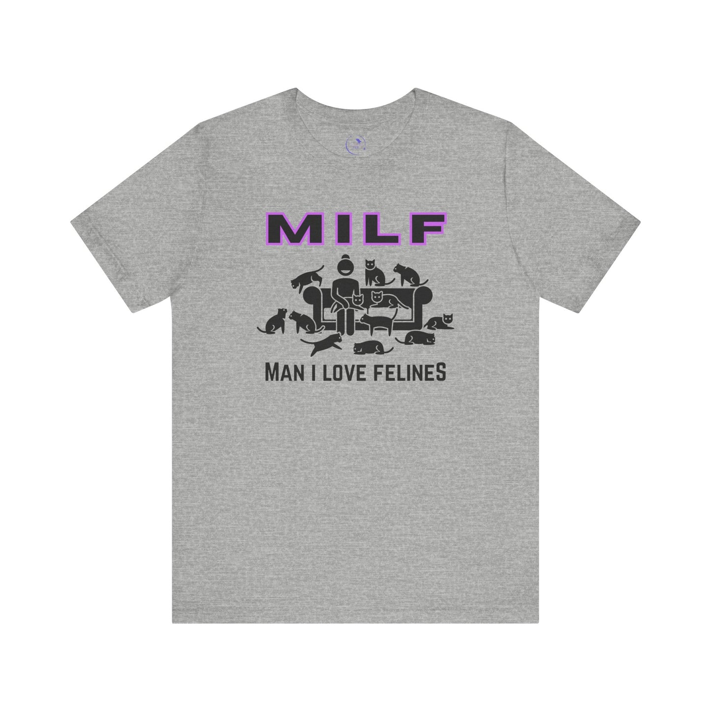Cat Lover's MILF Tee - Unisex Jersey Short Sleeve T-Shirt, Funny Cat Shirt, Gift for Cat Moms, Pet Lover Apparel, Cute Animal Design