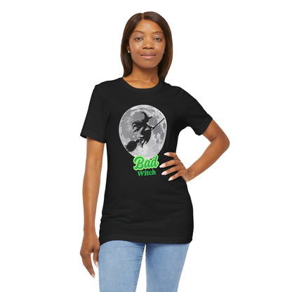 Bad Witch T-Shirt - Unisex Jersey Tee for Halloween & Witchy Vibes