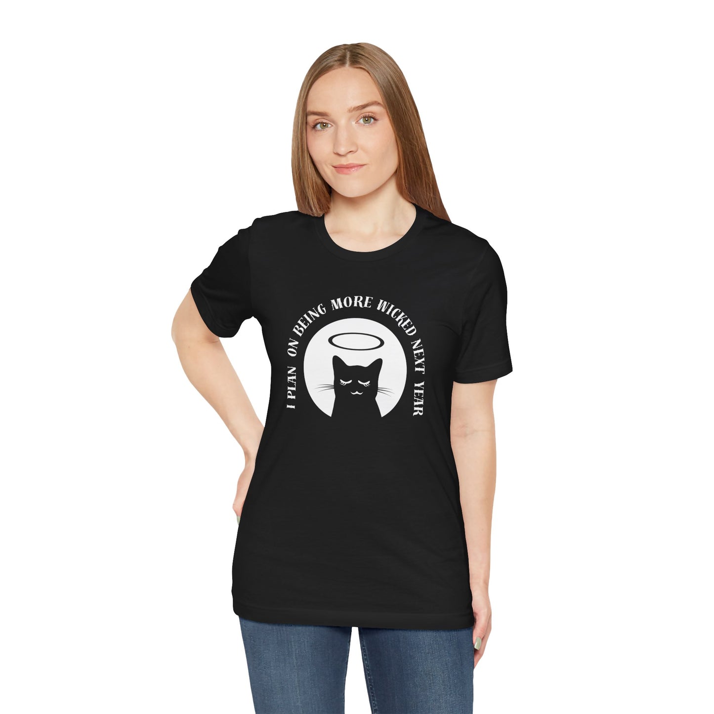 Wicked Cat Unisex Jersey Tee - Funny T-Shirt for Cat Lovers