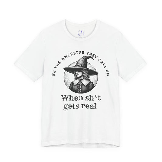 Witchy Ancestor Short Sleeve Tee - Unisex Halloween Shirt, Spooky Vintage Style, Cozy Gift for Witch Lovers, Occult Apparel