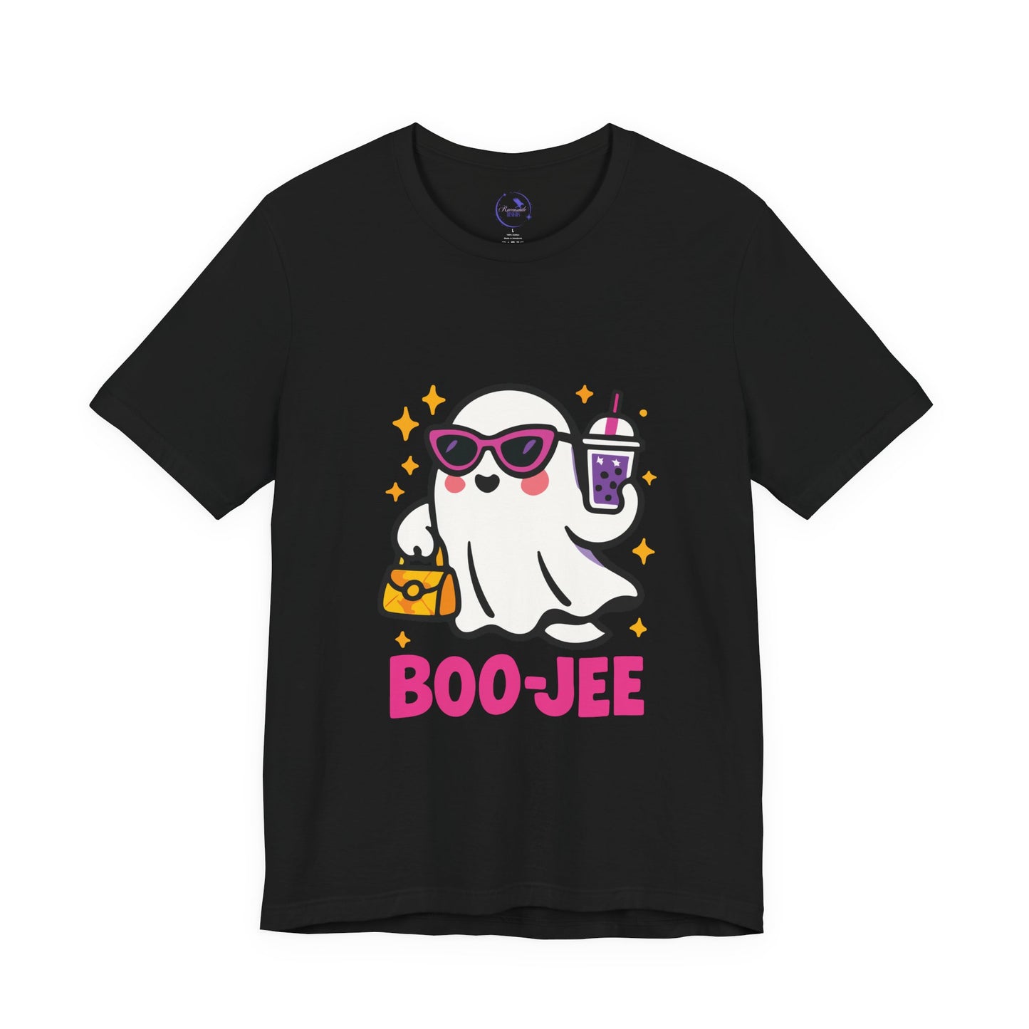 'Boo-Jee' Ghost Vibing Unisex T-Shirt - Funny Halloween Cute Apparel