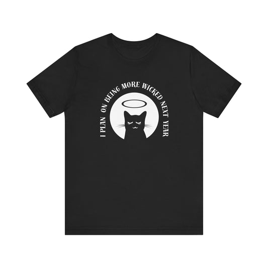 Wicked Cat Unisex Jersey Tee - Funny T-Shirt for Cat Lovers