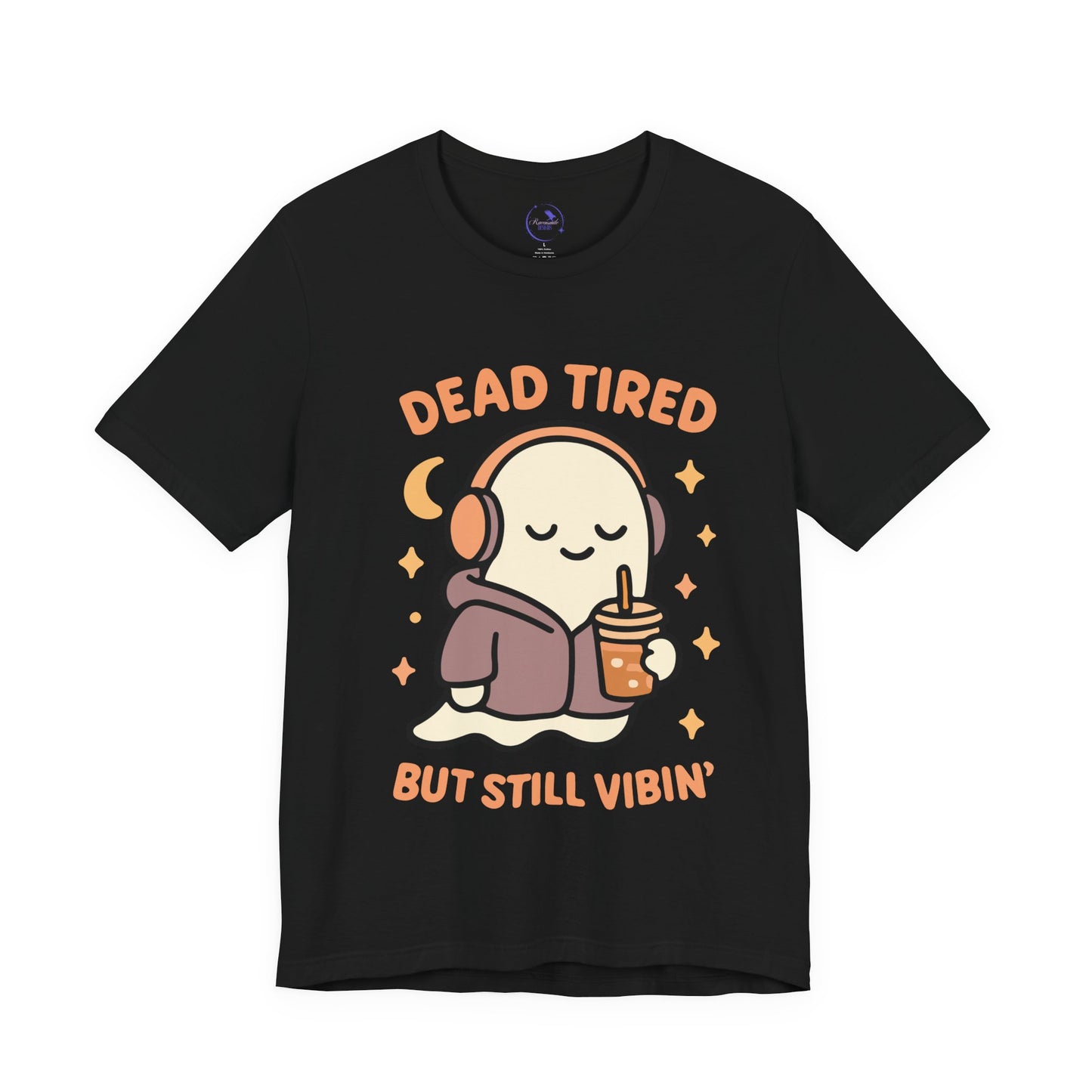 'Dead Tired' Ghost Vibing Unisex T-Shirt - Funny Halloween Cute Apparel