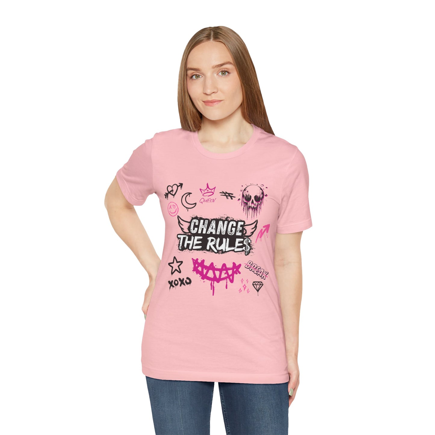 Change the Rules Graffiti Tee - Unisex T-Shirt, Casual Wear, Street Style Clothing, Gift for Teens, [...]