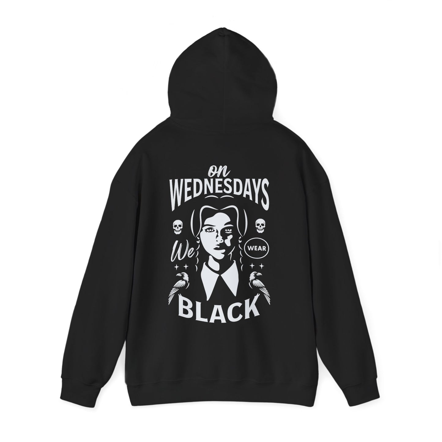 "On Wednesday We Wear Black 90s" Unisex Heavy Blend Hooded Sweatshirt