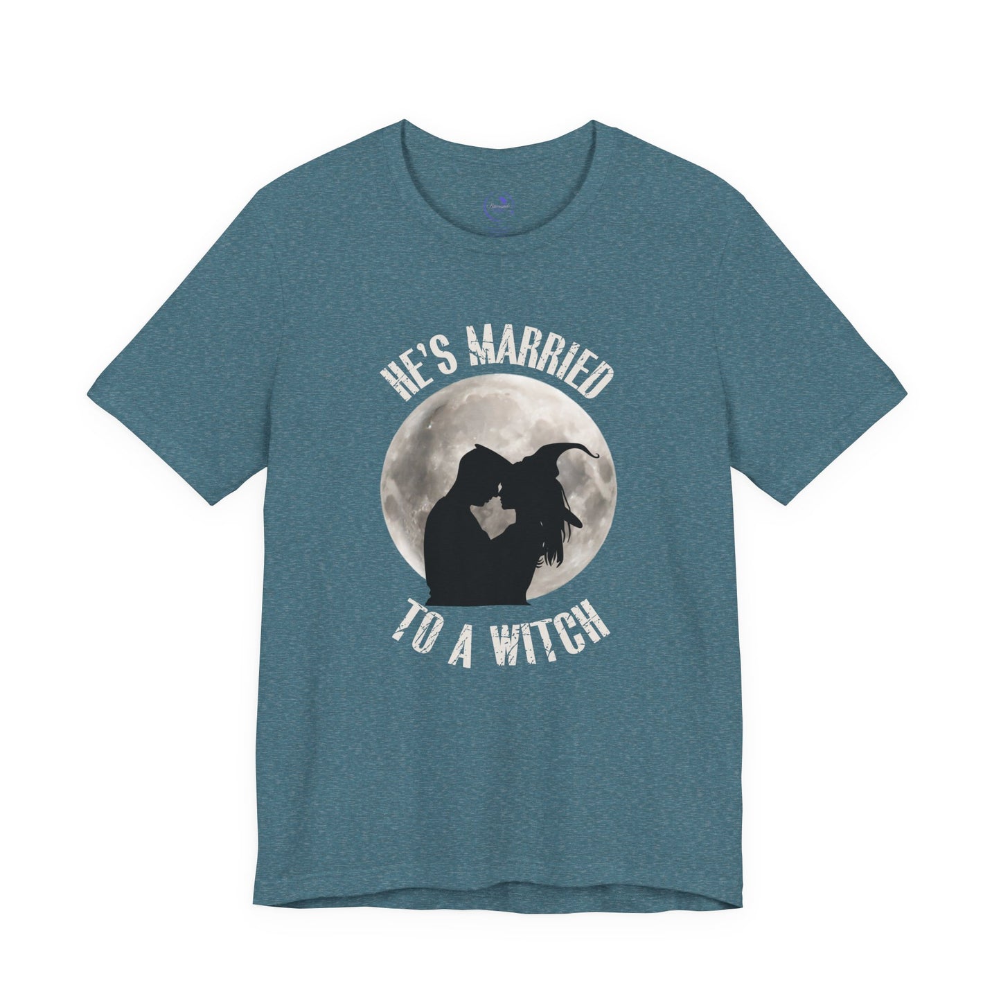 He's Married to a Witch Tee - Unisex Short Sleeve Graphic T-Shirt