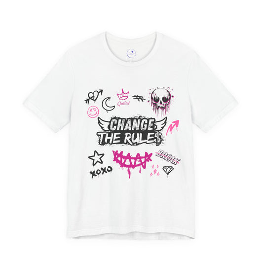 Change the Rules Graffiti Tee - Unisex T-Shirt, Casual Wear, Street Style Clothing, Gift for Teens, [...]