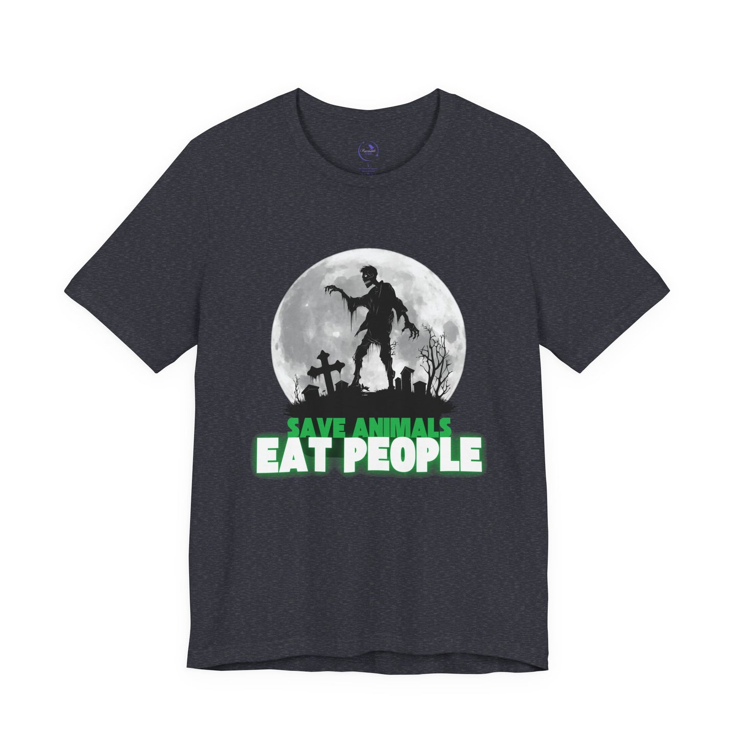 'Save Animals, Eat People' Funny - Unisex Jersey Short Sleeve T-Shirt