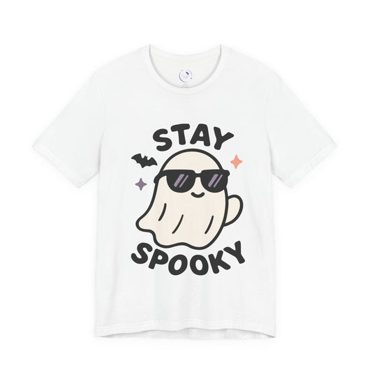 'Stay Spooky' Ghost Vibing Unisex T-Shirt - Funny Halloween Cute Apparel