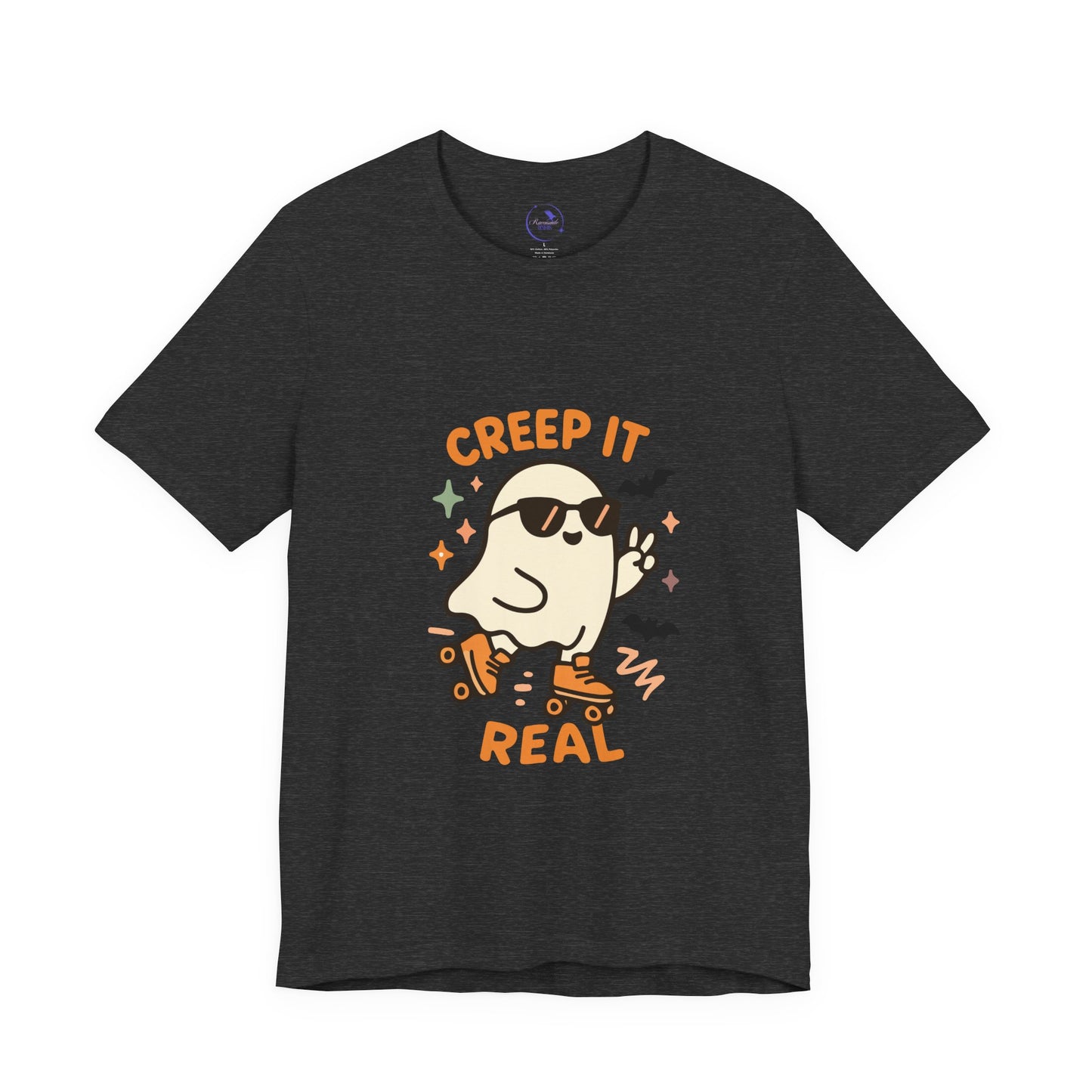'Creep It Real' Ghost Vibing Unisex T-Shirt - Funny Halloween Cute Apparel