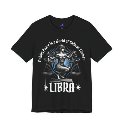 Libra Peace Unisex Short Sleeve Tee - Astrology Shirt and Zodiac Gift