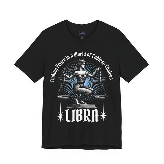 Libra Peace Unisex Short Sleeve Tee - Astrology Shirt and Zodiac Gift