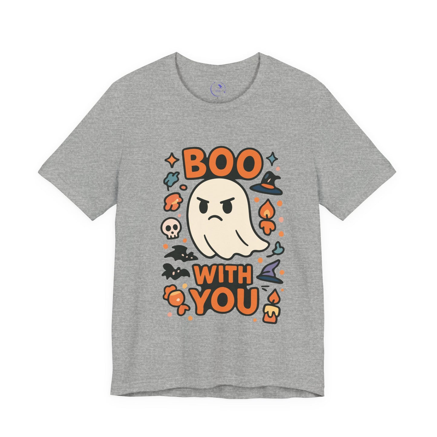 'Boo With You' Ghost Vibing Unisex T-Shirt - Funny Halloween Cute Apparel