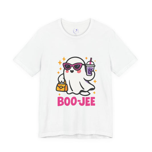 'Boo-Jee' Ghost Vibing Unisex T-Shirt - Funny Halloween Cute Apparel