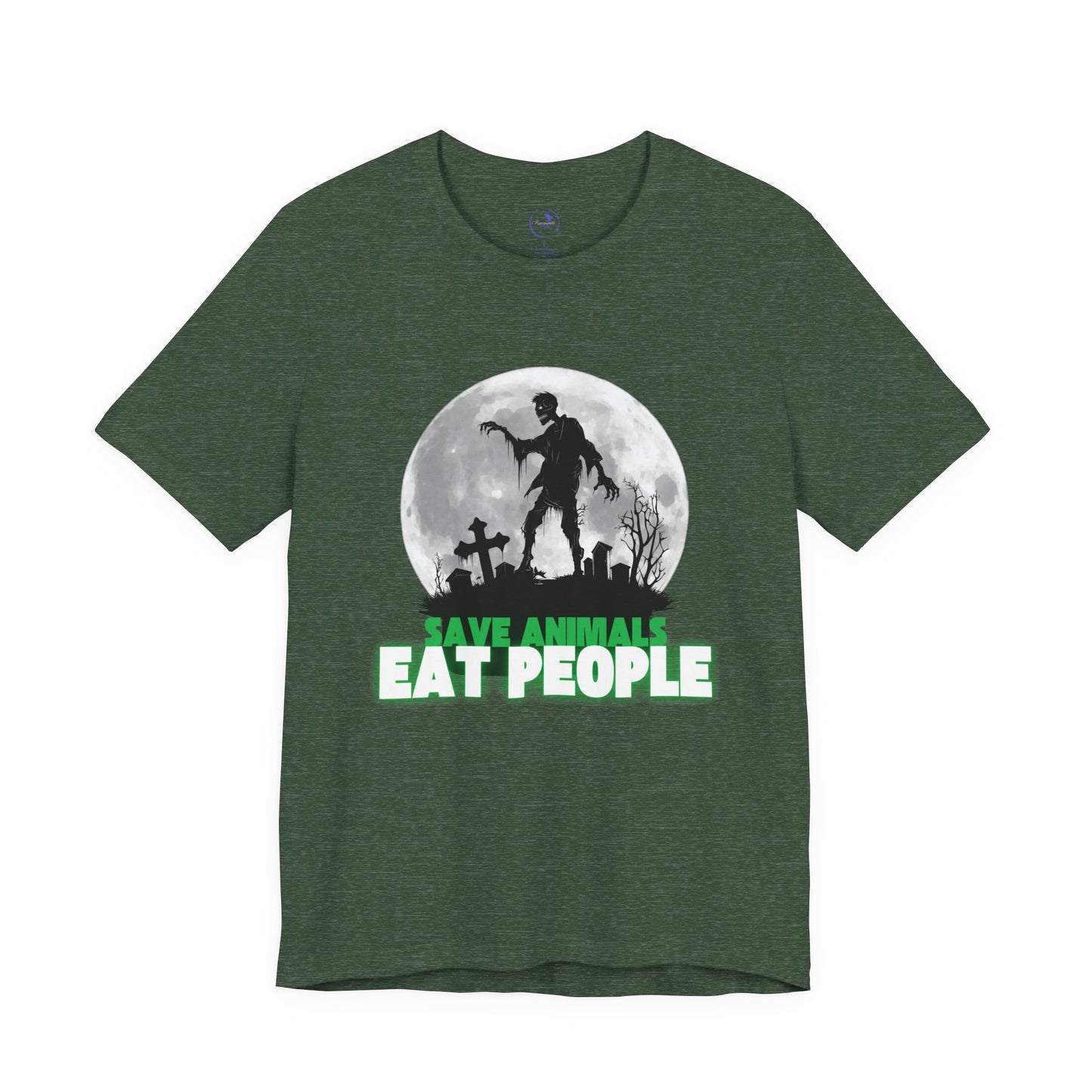 'Save Animals, Eat People' Funny - Unisex Jersey Short Sleeve T-Shirt