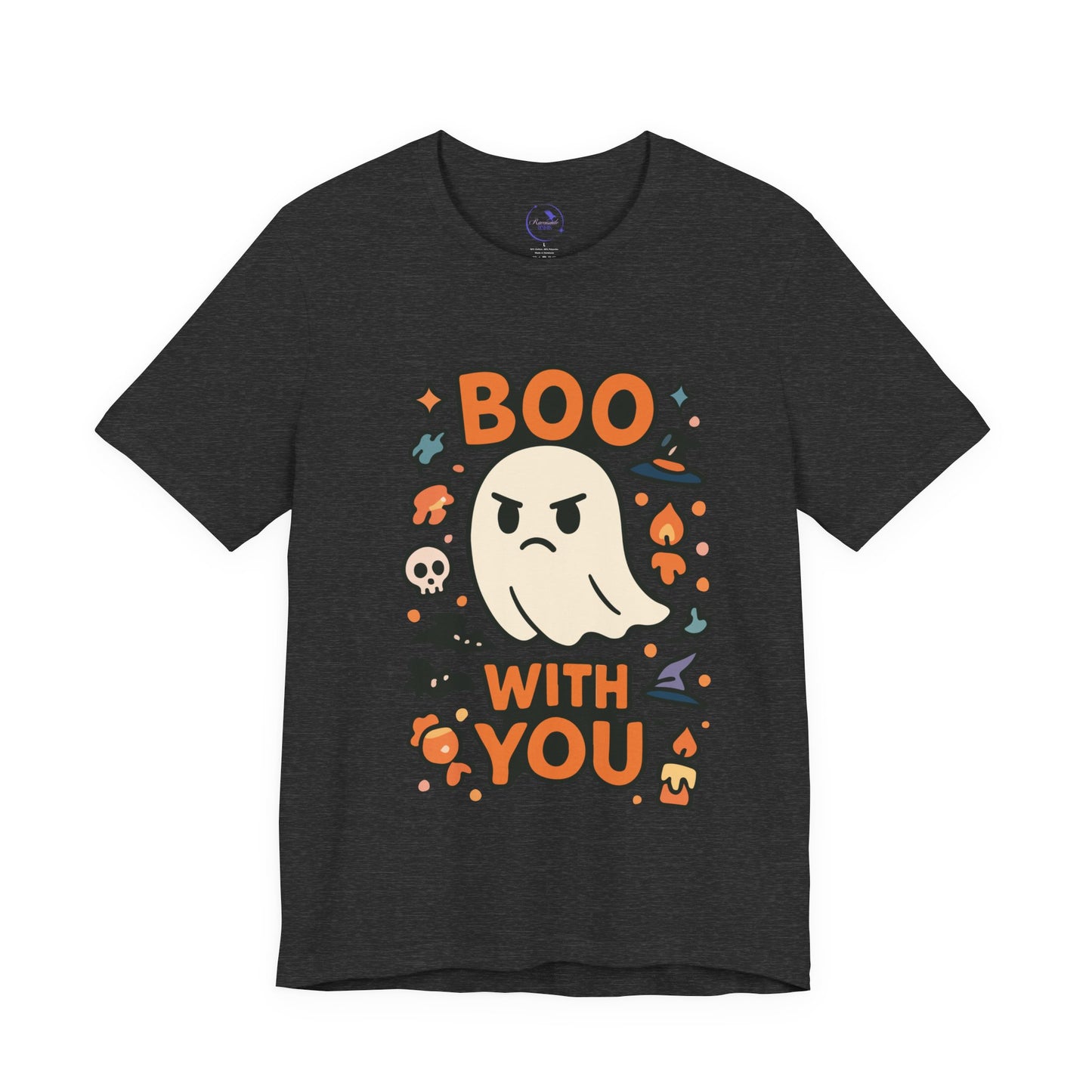 'Boo With You' Ghost Vibing Unisex T-Shirt - Funny Halloween Cute Apparel