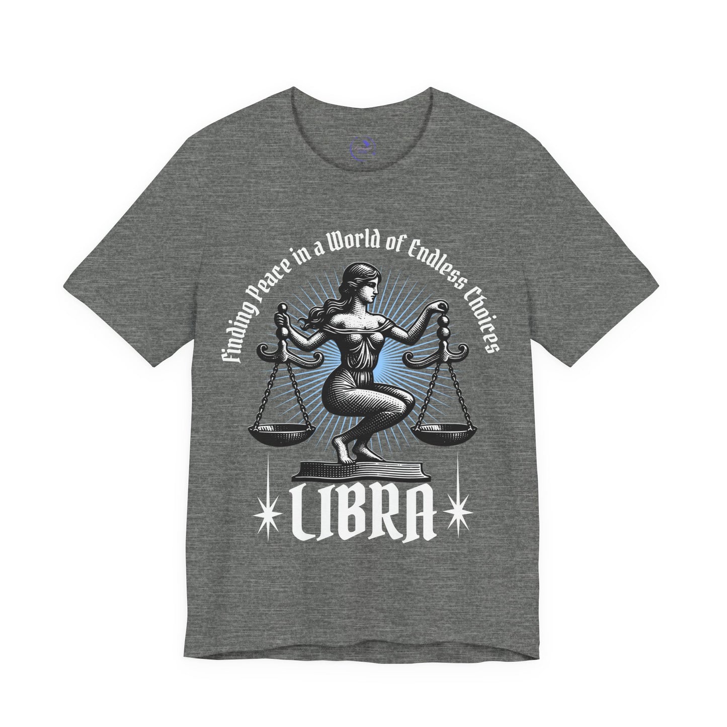 Libra Peace Unisex Short Sleeve Tee - Astrology Shirt and Zodiac Gift