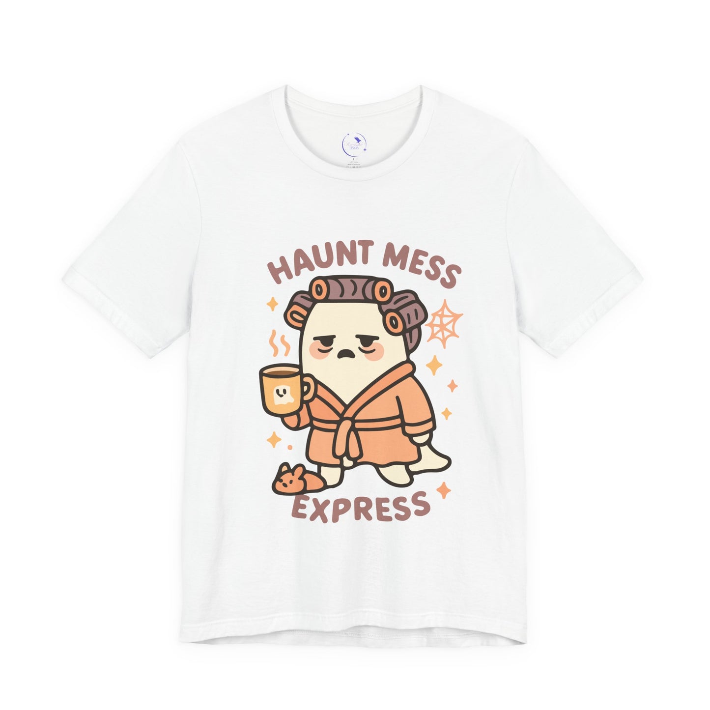 'Haunt Mess Express' Ghost Vibing Unisex T-Shirt - Funny Halloween Cute Apparel