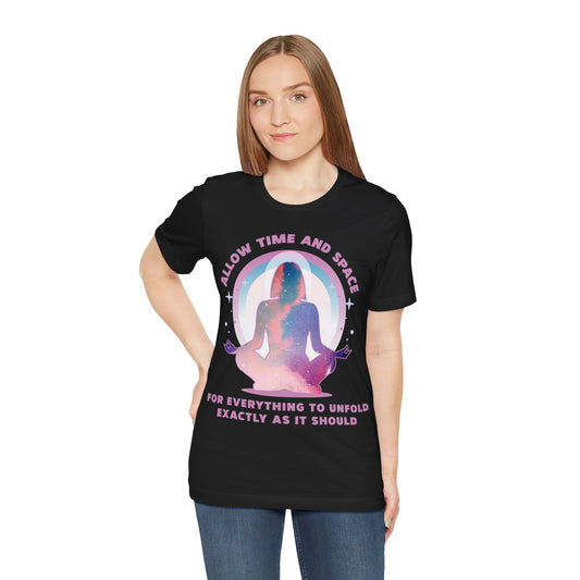 "Allow Time and Space" - Relaxed Fit Women's Meditation Tee
