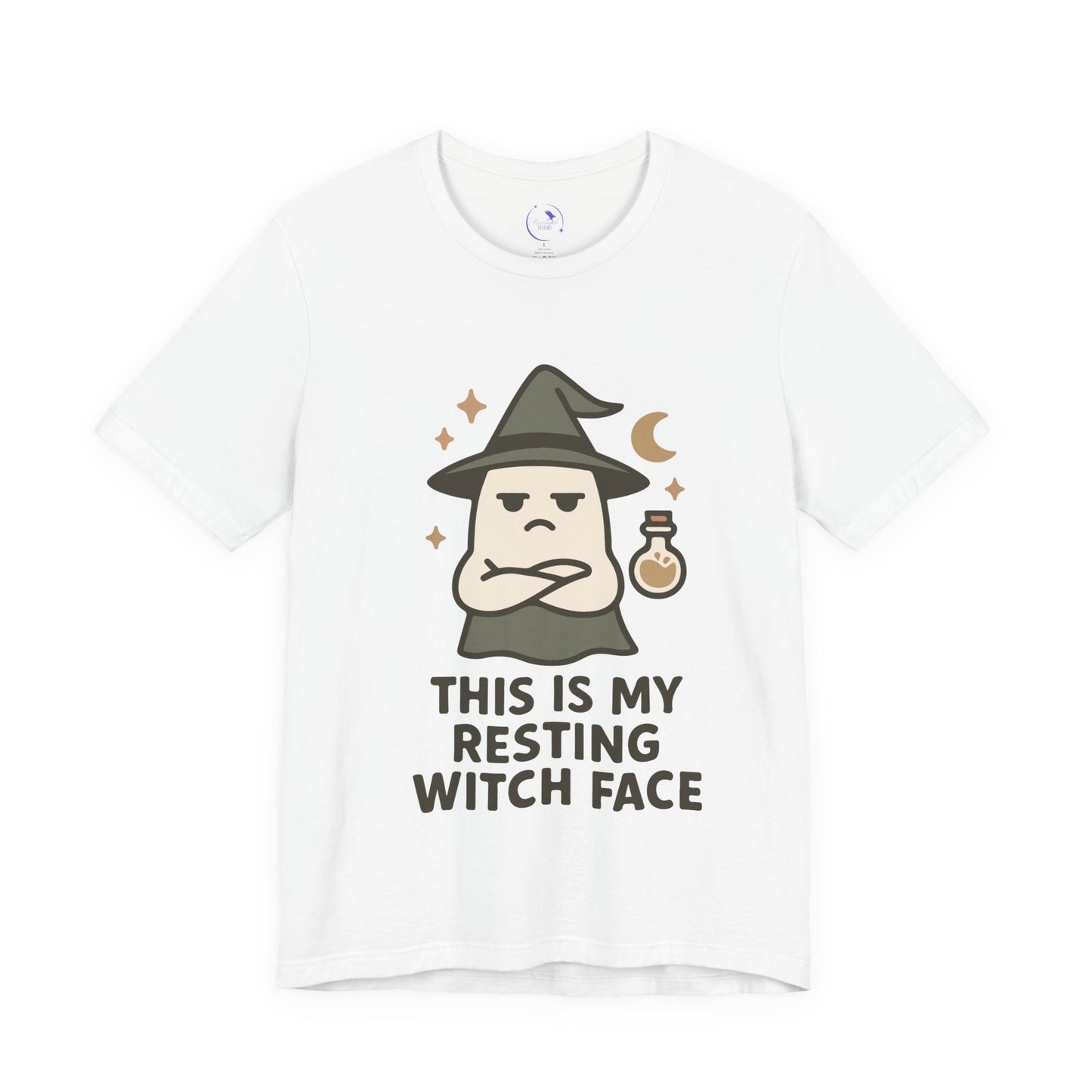 'Resting Witch Face' Ghost Vibing Unisex T-Shirt - Funny Halloween Cute Apparel
