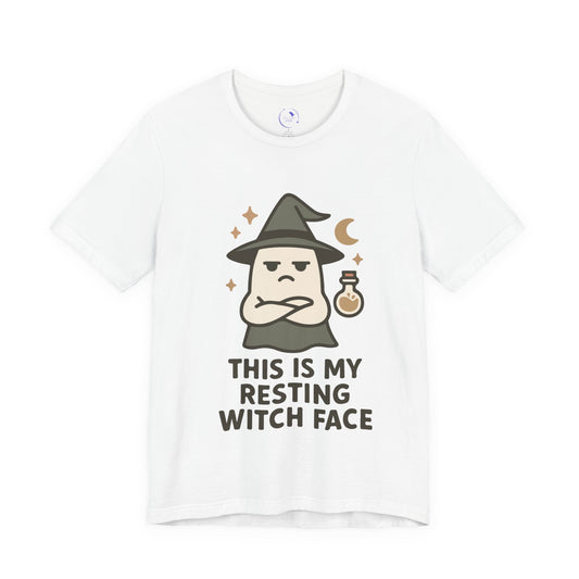 'Resting Witch Face' Ghost Vibing Unisex T-Shirt - Funny Halloween Cute Apparel