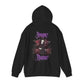 "Happy? Never" Unisex Heavy Blend Hooded Sweatshirt