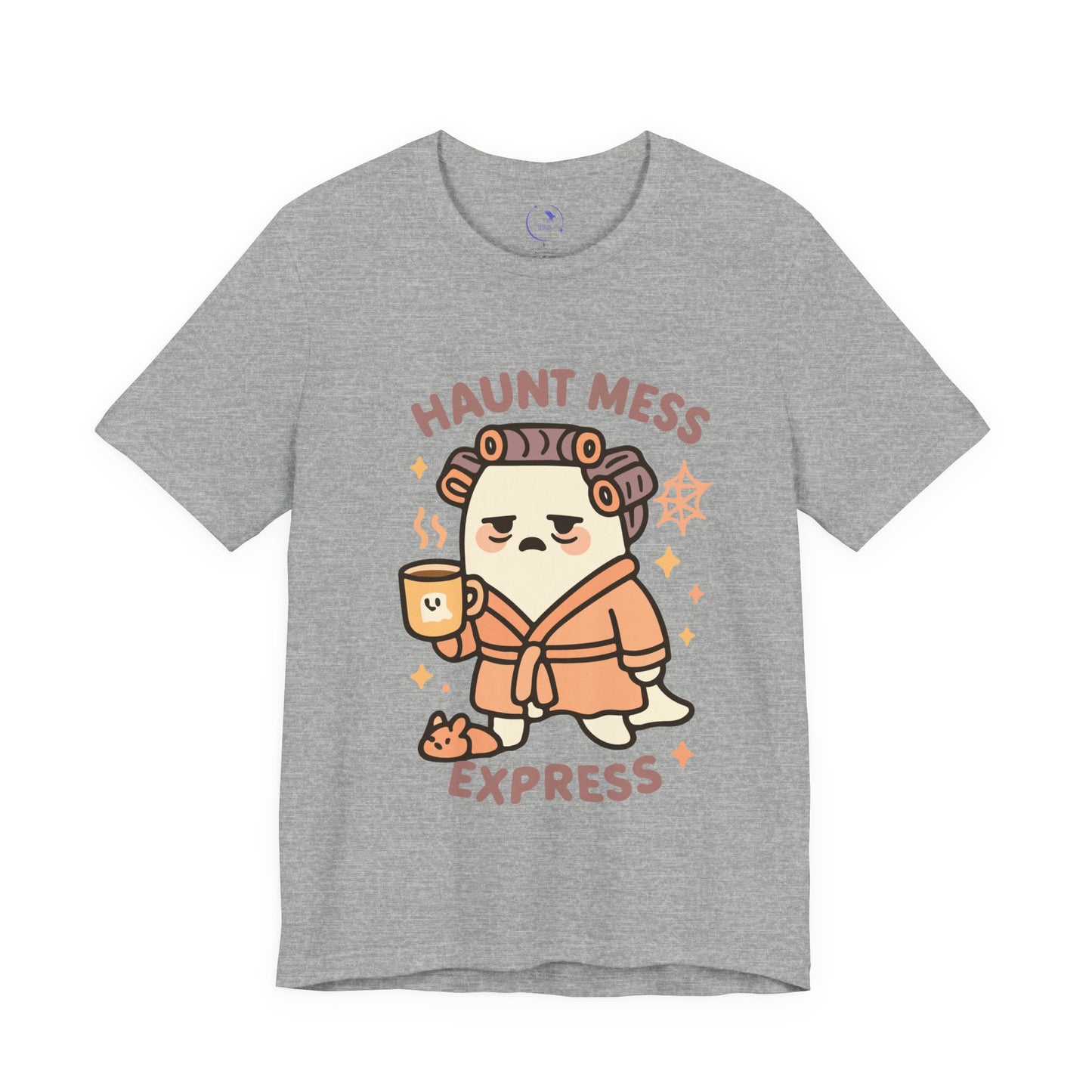 'Haunt Mess Express' Ghost Vibing Unisex T-Shirt - Funny Halloween Cute Apparel