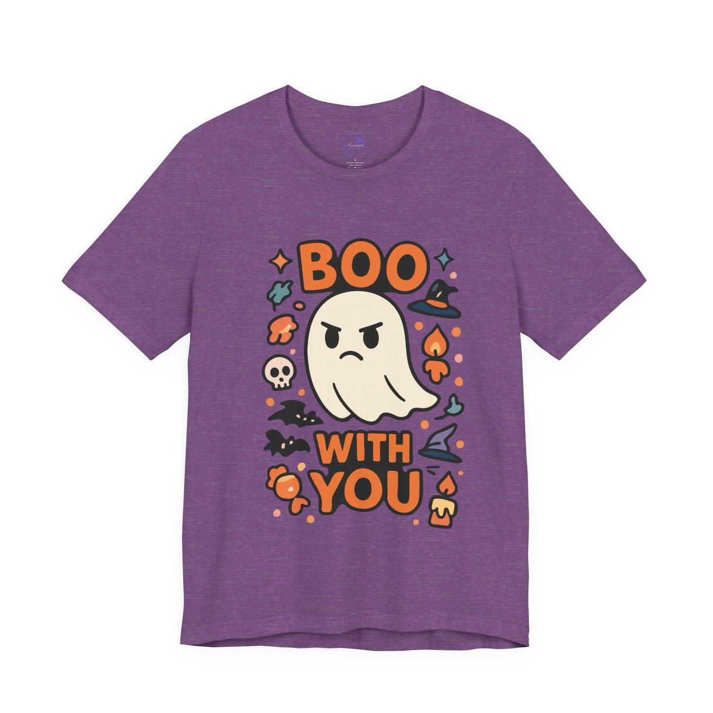 'Boo With You' Ghost Vibing Unisex T-Shirt - Funny Halloween Cute Apparel