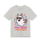 'Just Here For The Boos' Ghost Vibing Unisex T-Shirt - Funny Halloween Cute Apparel
