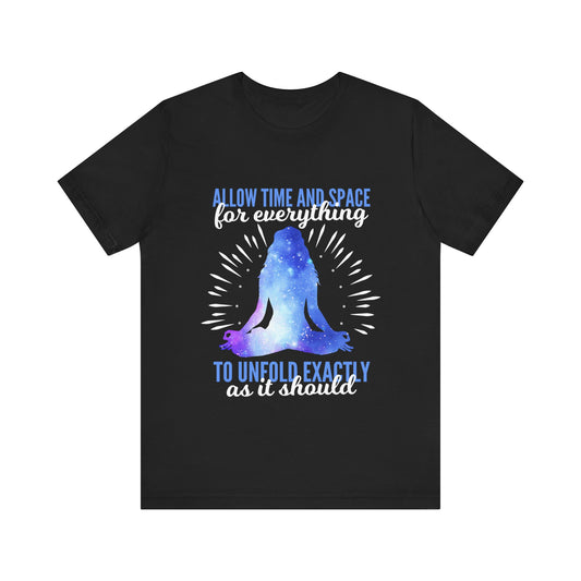 "Allow Time and Space" White - Unisex Jersey Short Sleeve Tee