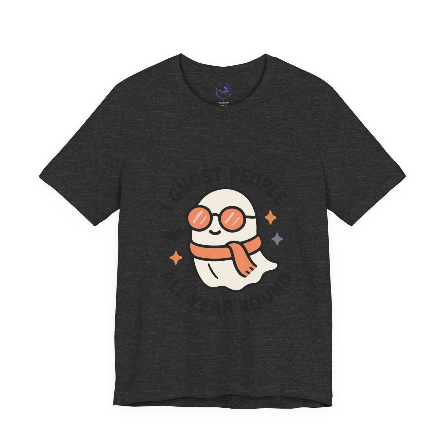 'I Ghost People' Ghost Vibing Unisex T-Shirt - Funny Halloween Cute Apparel