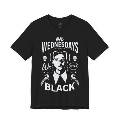 'On Wednesday We Wear Black'  90s Wednesday - Unisex Jersey T-Shirt | Ravensmile Designs