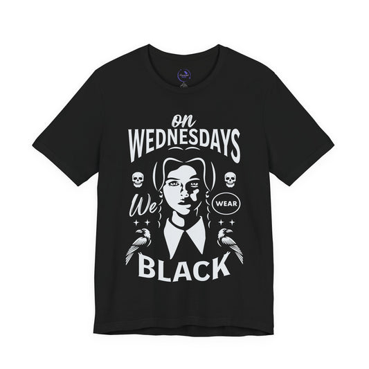 'On Wednesday We Wear Black'  90s Wednesday - Unisex Jersey T-Shirt | Ravensmile Designs