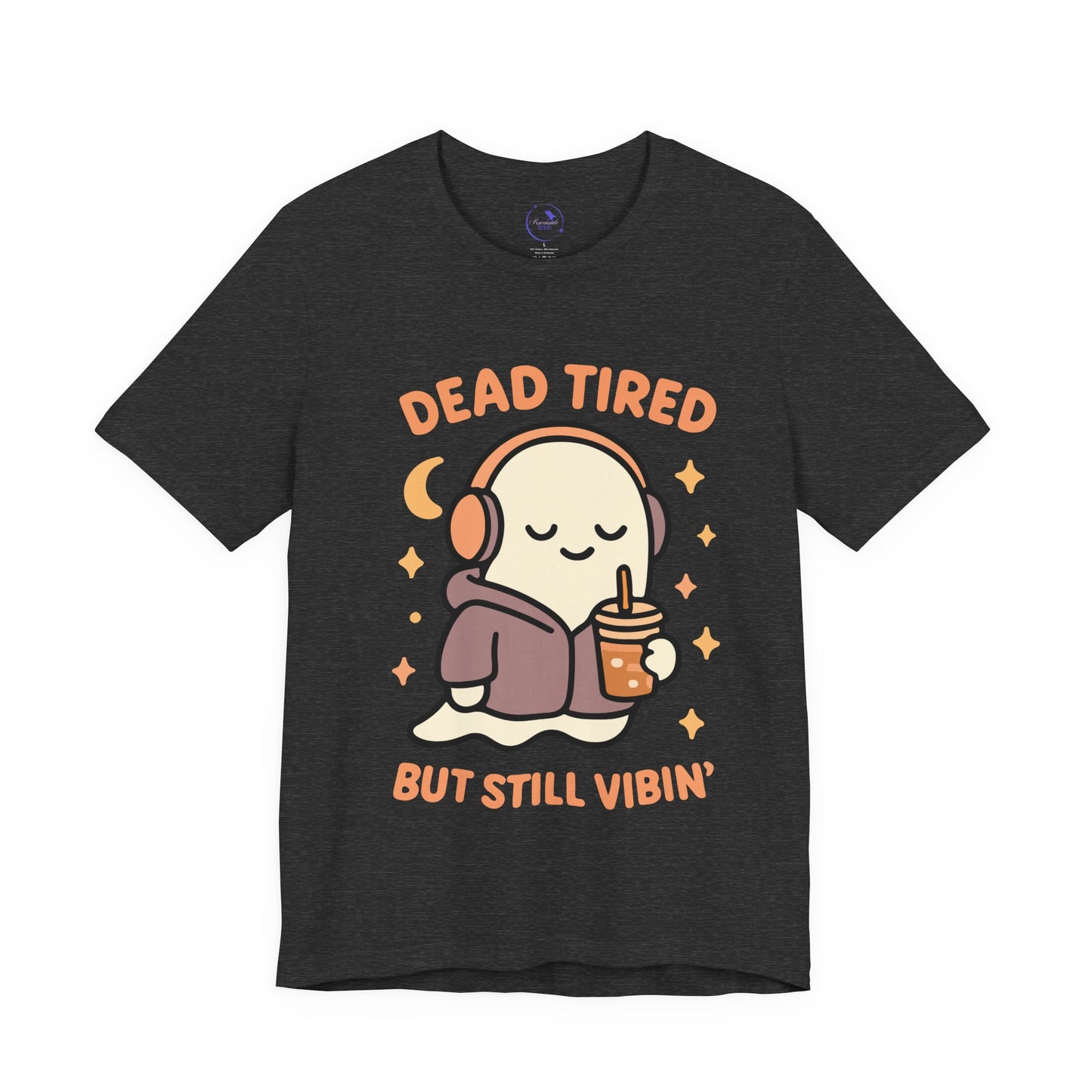'Dead Tired' Ghost Vibing Unisex T-Shirt - Funny Halloween Cute Apparel