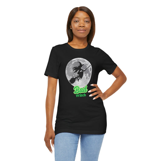 Bad Witch T-Shirt - Unisex Jersey Tee for Halloween & Witchy Vibes