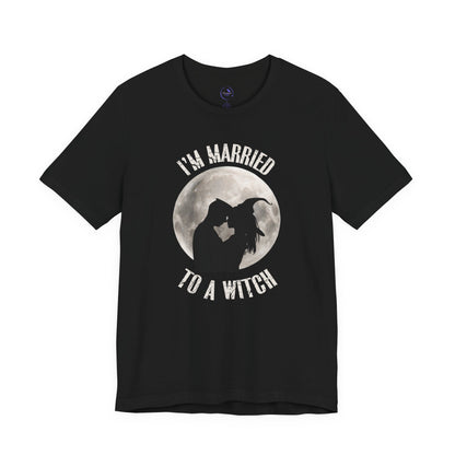 I'm Married to a Witch Unisex Jersey Tee - Perfect for Halloween & Spooky Season