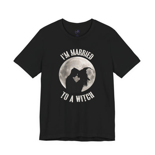 I'm Married to a Witch Unisex Jersey Tee - Perfect for Halloween & Spooky Season
