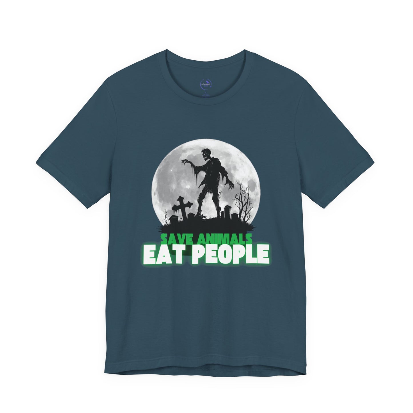 'Save Animals, Eat People' Funny - Unisex Jersey Short Sleeve T-Shirt