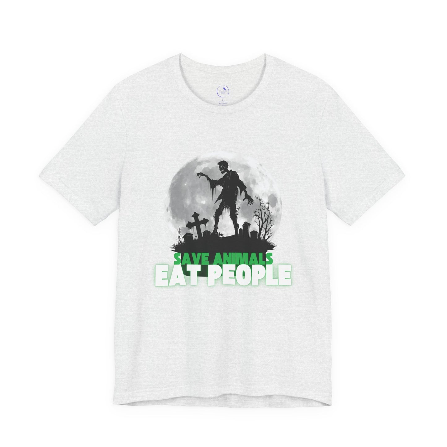 'Save Animals, Eat People' Funny - Unisex Jersey Short Sleeve T-Shirt