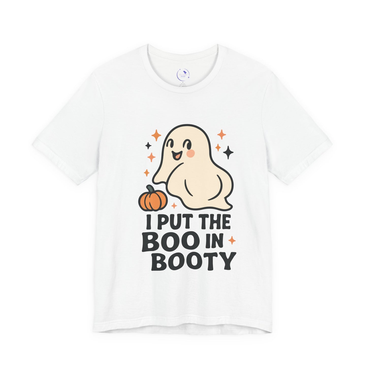 'I Put The Boo In Booty' Ghost Vibing Unisex T-Shirt - Funny Halloween Cute Apparel