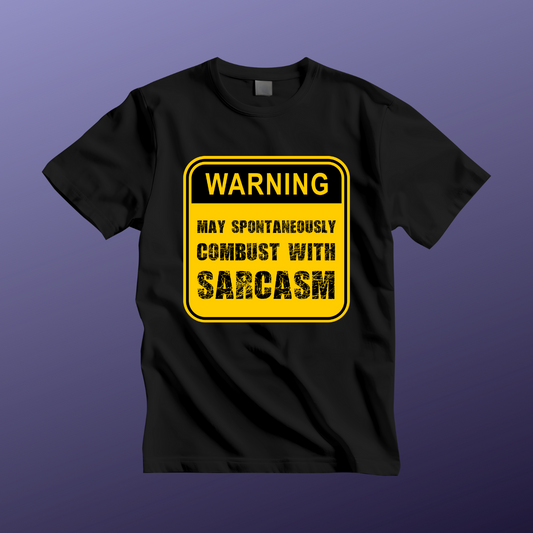 Funny Sarcasm Warning Tee - Unisex Jersey Short Sleeve Shirt